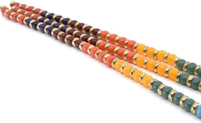 Alt view image 3 of 5 - (2 pack) Blue Moon Beads Multi-Color Glass Bead Strand, 22.5 inches, Teen to Adult, 3 Pieces