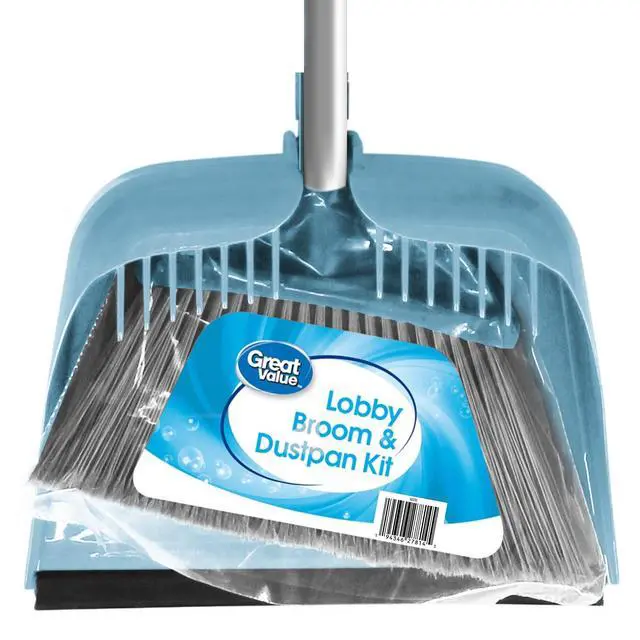 Alt view image 3 of 5 - Great Value Lobby Broom and Dustpan Set, 2.75 in x 11.8 in x 41 in