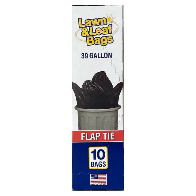 Alt view image 7 of 7 - (3 pack) Basic Lawn & Leaf Trash Bags, Flap Tie, 39 Gallon, 10 Bags