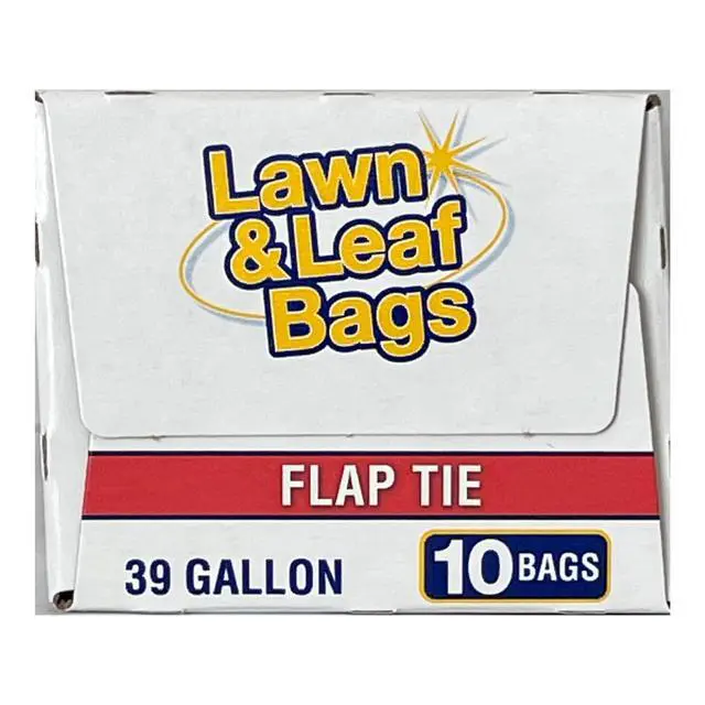 Alt view image 2 of 7 - (3 pack) Basic Lawn & Leaf Trash Bags, Flap Tie, 39 Gallon, 10 Bags