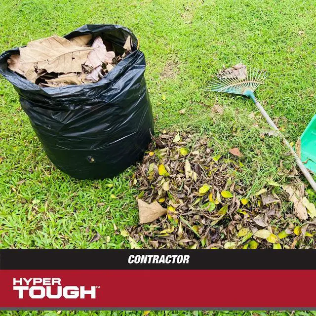 Alt view image 2 of 6 - Hyper Tough 39-Gallon Drawstring Outdoor & Lawn Trash Bags, 1.1 mil, 30 Bags