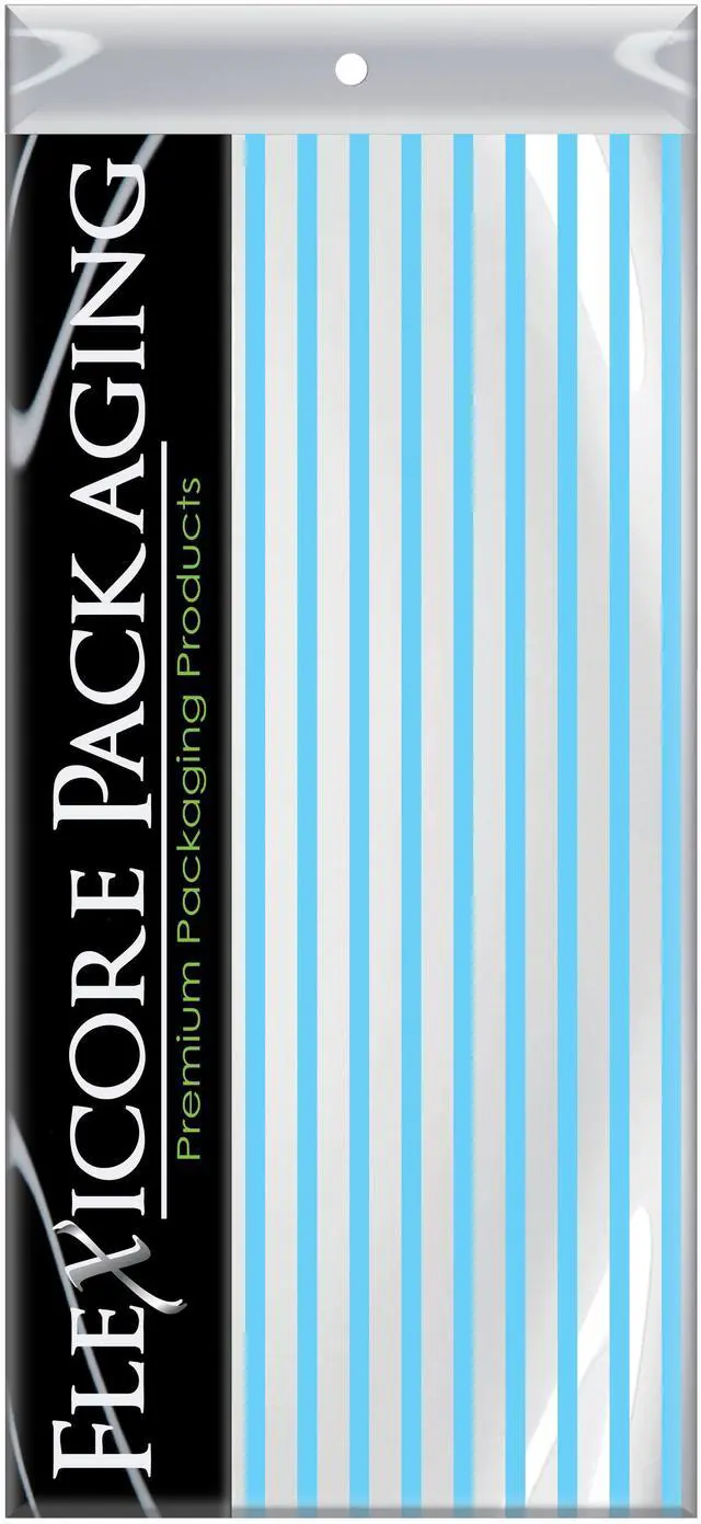 Main image of Flexicore Packaging Light Blue Pin Stripe Gift Wrap Tissue, (100 Sheets)