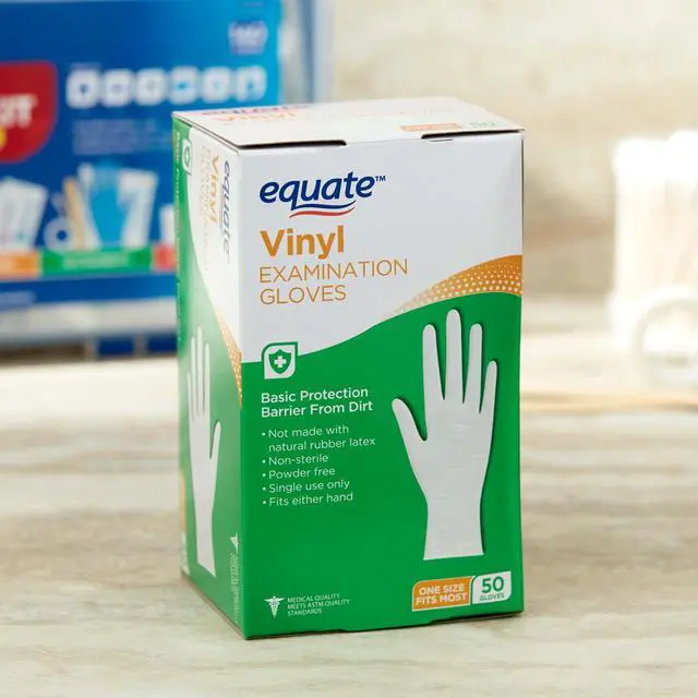 Alt view image 3 of 7 - Equate Vinyl Examination Gloves, 50 Count