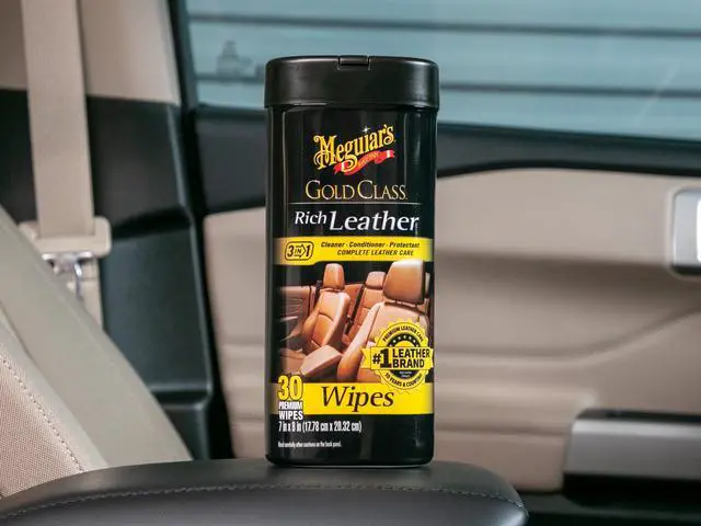 Alt view image 6 of 7 - Meguiar's Gold Class Rich Leather Cleaner & Conditioner Wipes, 30 Wipes