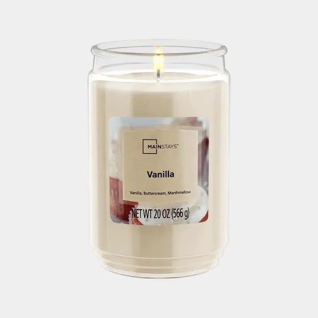 Alt view image 5 of 6 - Mainstays Vanilla Single-Wick Scented Glass Jar Candle, 20 oz