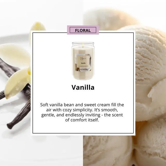Alt view image 4 of 6 - Mainstays Vanilla Single-Wick Scented Glass Jar Candle, 20 oz