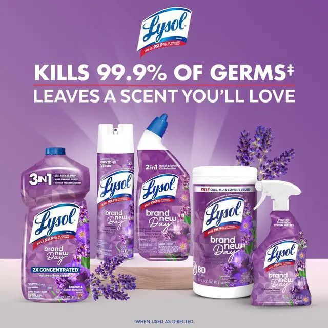 Alt view image 6 of 7 - Lysol Toilet Bowl Cleaner Clinging Gel, Disinfecting Bathroom Cleaner and Toilet Bowl Stain Remover, Lavender & Cotton Blossom Scent, 24 fl oz (2 Pack)