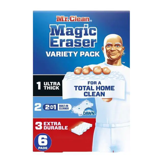 Alt view image 6 of 7 - Mr. Clean Magic Eraser Sponge, All Purpose Cleaner, Cleaning Scrubber, Variety Pack, 6ct