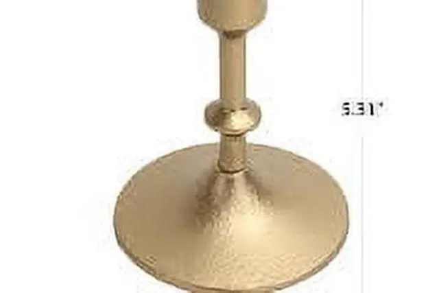 Alt view image 4 of 6 - Better Homes & Gardens Gold Cast Iron Taper Candle Holder, 5.3", Medium