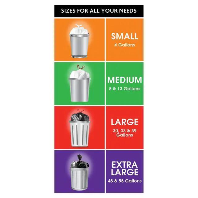 Alt view image 2 of 7 - (3 pack) Great Value Clear Drawstring Tall Kitchen Bags, 13 gal, Unscented, 20 Bags