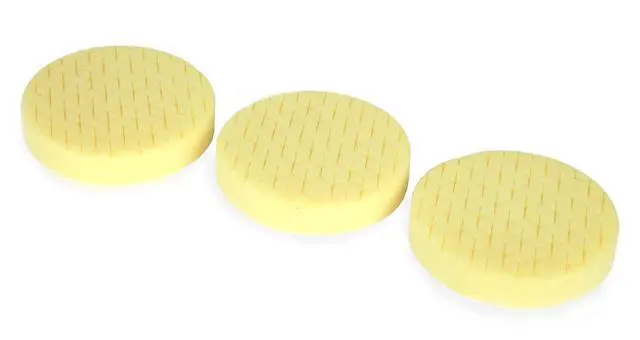 Alt view image 4 of 4 - WEN 5-Inch Medium-Grit Diamond-Cut Foam Polishing Pads for Light Polishing, Three Pack