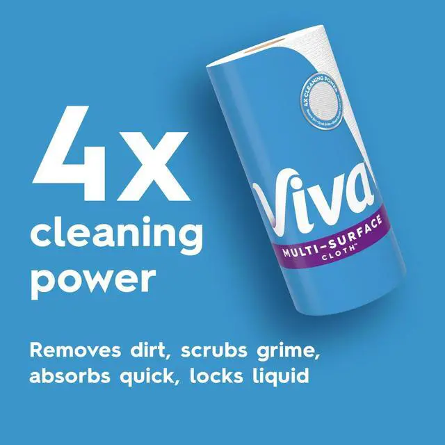 Alt view image 6 of 6 - Viva Multi-Surface Cloth Paper Towels, 6 Double Rolls, 110 Sheets per Roll