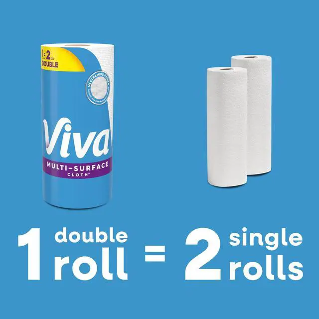 Alt view image 2 of 6 - Viva Multi-Surface Cloth Paper Towels, 6 Double Rolls, 110 Sheets per Roll