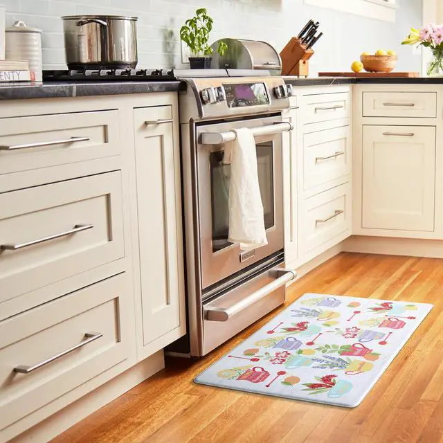 Alt view image 4 of 6 - Mainstays Multicolor Kitchen Mat, Herbal Tea, 18"W x 30"L, 1 Piece