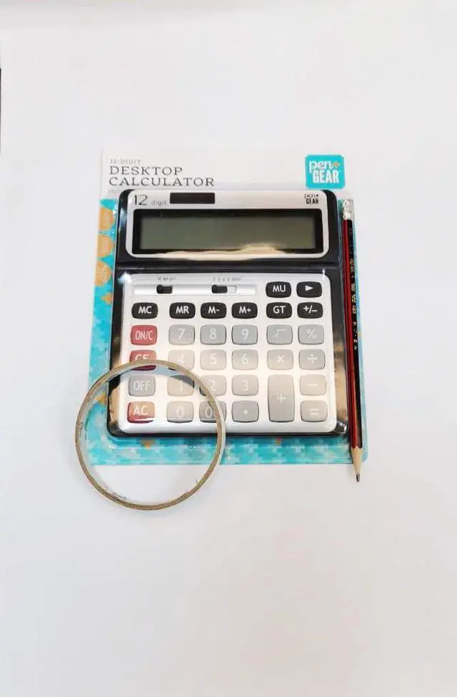 Alt view image 3 of 6 - Pen+Gear 12 Digit Large Display Desktop Calculator, Gray, Office, Elementary school, middle school