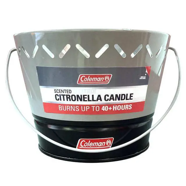 Alt view image 2 of 3 - Coleman Brand Triple Wick Citronella Candle 20oz 2-Tone Bucket, Gray/Black