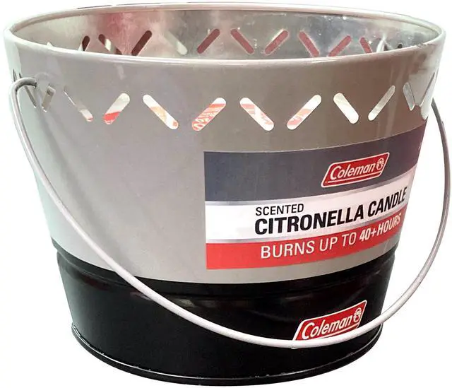 Main image of Coleman Brand Triple Wick Citronella Candle 20oz 2-Tone Bucket, Gray/Black
