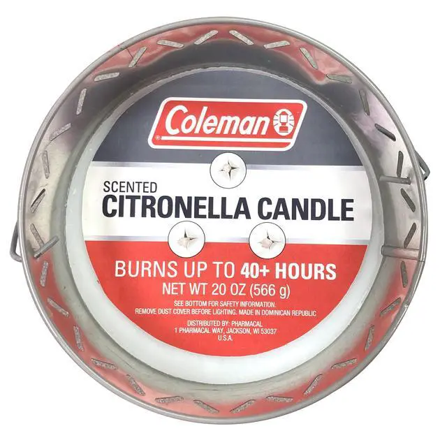 Alt view image 3 of 3 - Coleman Brand Triple Wick Citronella Candle 20oz 2-Tone Bucket, Gray/Black