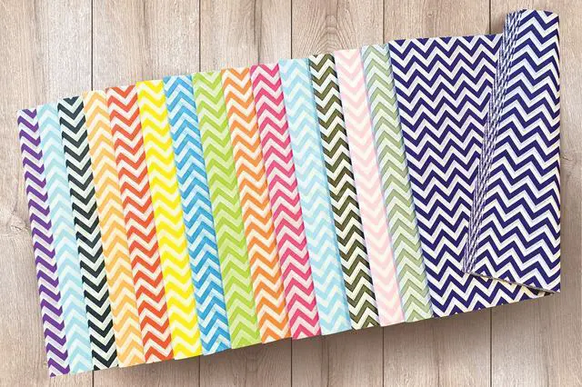Alt view image 2 of 4 - Light Blue Chevron Tissue Paper, 15"x20", 100 ct