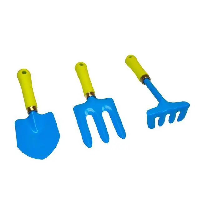 Alt view image 7 of 7 - G & F Products Just For Kids 3-Piece Garden Tool Set with Water Pail, Kid-Friendly Metal Tools