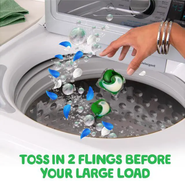 Alt view image 3 of 6 - Gain Flings Ultra Oxi Laundry Detergent Pacs, Waterfall Delight Scent, 31 Count