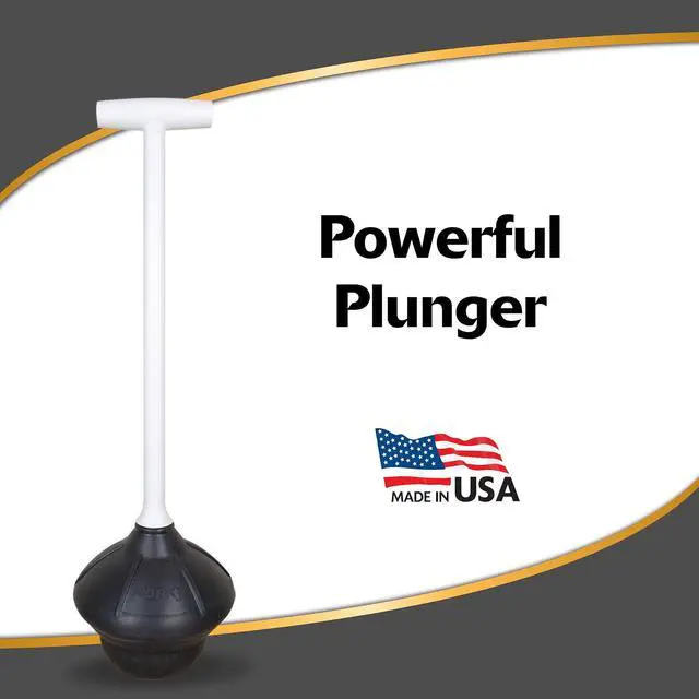 Alt view image 5 of 6 - Korky Toilet Plunger - Fits All Bowl Shapes - Clears Common Clogs - Flexible Rubber for Effective Plunge - 92-4