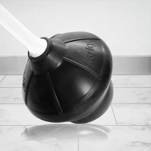Alt view image 2 of 6 - Korky Toilet Plunger - Fits All Bowl Shapes - Clears Common Clogs - Flexible Rubber for Effective Plunge - 92-4