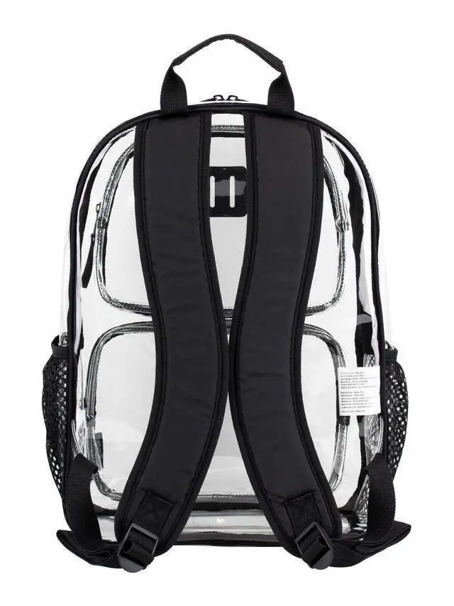 Alt view image 5 of 6 - Eastsport Unisex Primo Clear 16" Backpack, Black