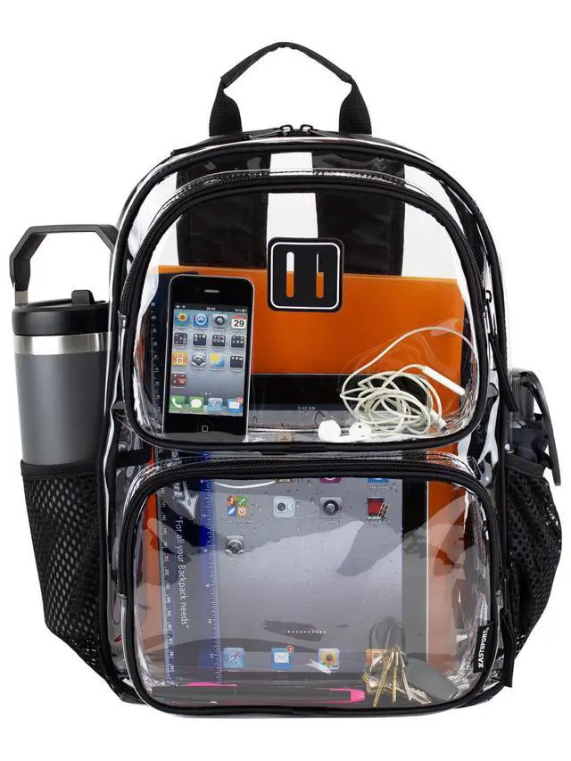 Alt view image 4 of 6 - Eastsport Unisex Primo Clear 16" Backpack, Black