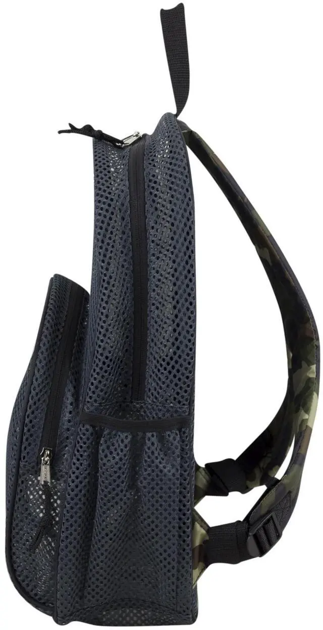 Main image of Eastsport Mesh Backpack With Adjustable Padded Shoulder Straps, Graphite/Camo