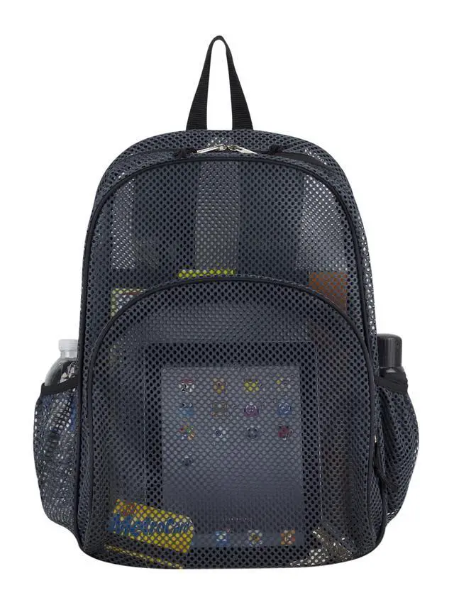 Alt view image 6 of 6 - Eastsport Mesh Backpack With Adjustable Padded Shoulder Straps, Graphite/Camo