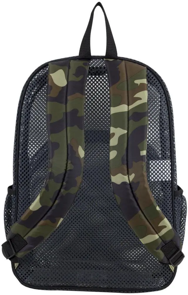 Alt view image 2 of 6 - Eastsport Mesh Backpack With Adjustable Padded Shoulder Straps, Graphite/Camo