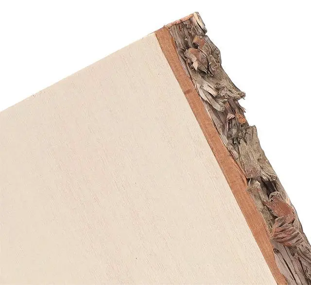 Alt view image 2 of 5 - Hampton Art Basswood Rectangle W/Bark, Wood Plank, Live Edge Wood Slab, Walnut Wood, Planks, Wooden Plank, Planks For Shelves, Planks For Crafting, Slabs Crafts, 9"X 10.25"