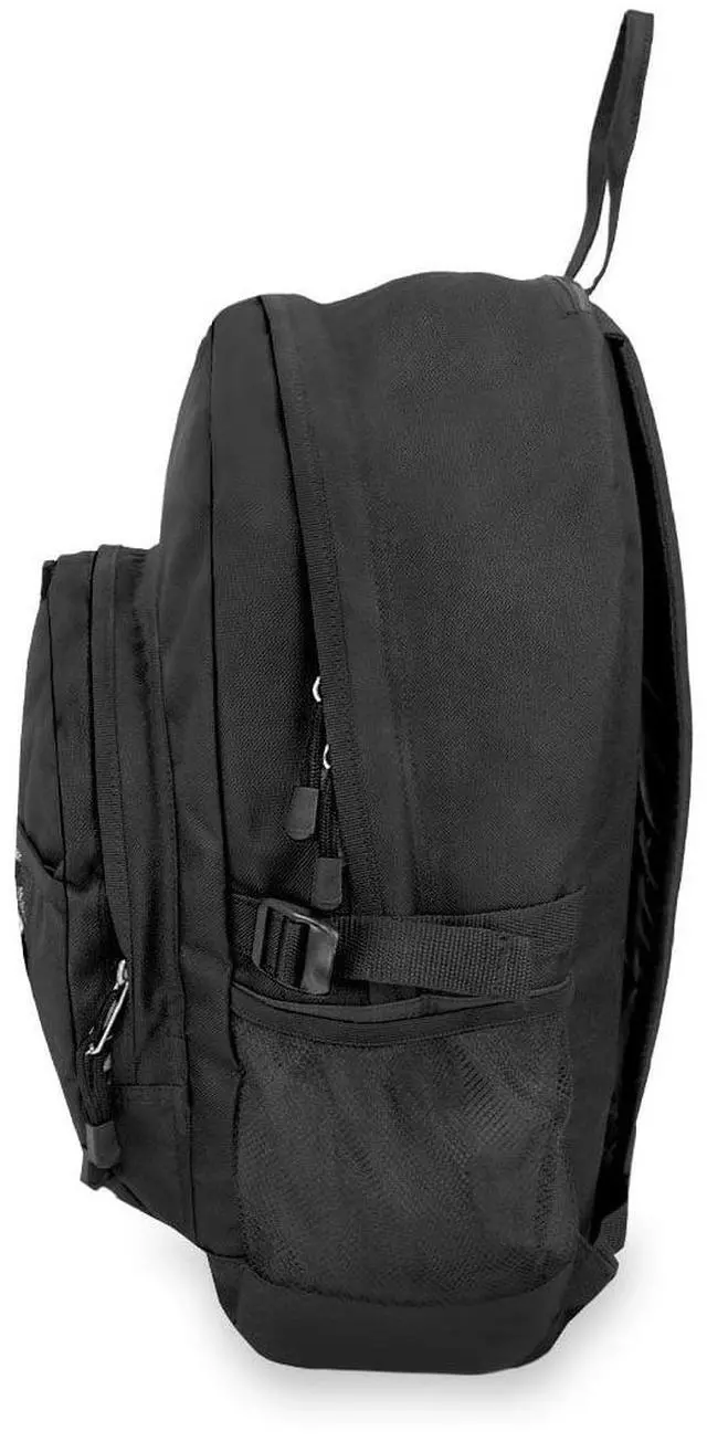Alt view image 2 of 4 - Everest Unisex Backpack with Dual Mesh Pocket 19", Black