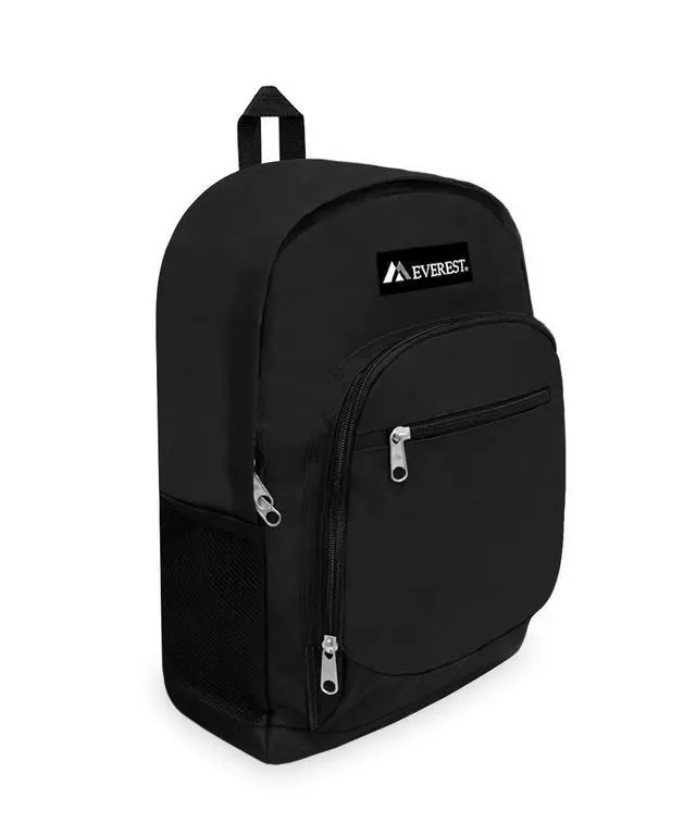 Alt view image 4 of 4 - Everest Unisex Casual Backpack with Side Mesh Pocket, Black