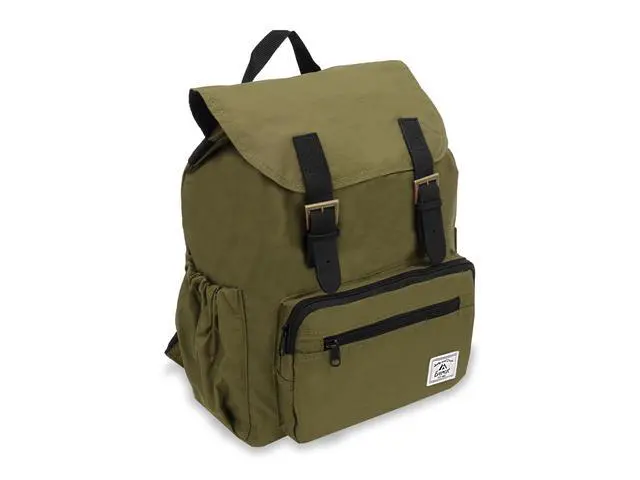 Alt view image 3 of 4 - Everest 16" Stylish Rucksack, Olive All Ages, Unisex BP500-OLI, Carrier and Shoulder Book Bag for School, Work, Sports, and Travel