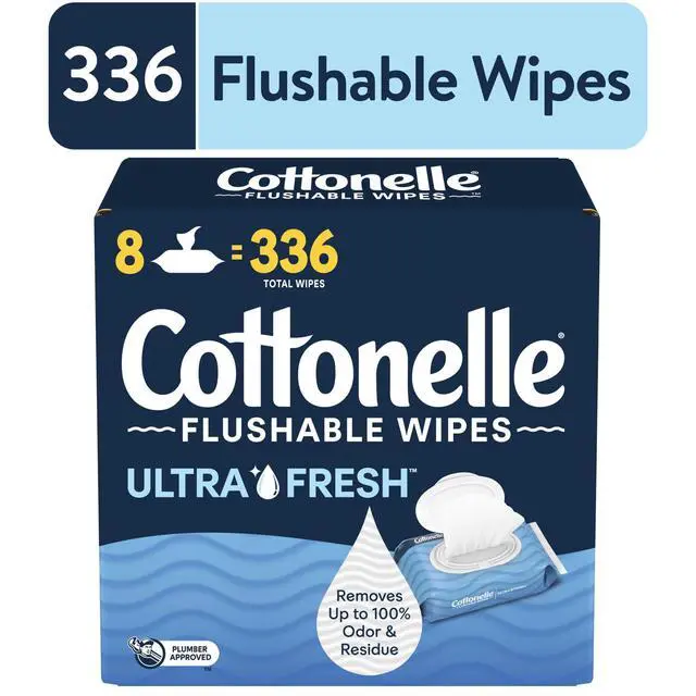 Alt view image 3 of 7 - Cottonelle Ultra Fresh Flushable Wet Wipes, 8 Flip-Top Packs