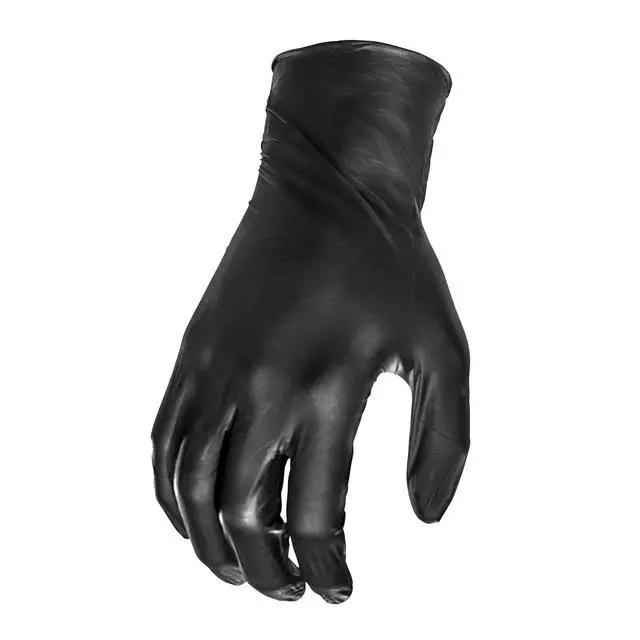 Alt view image 4 of 7 - (3 pack) Grease Monkey Disposable Nitrile Gloves, Black, Latex Free, Large, 20 Count