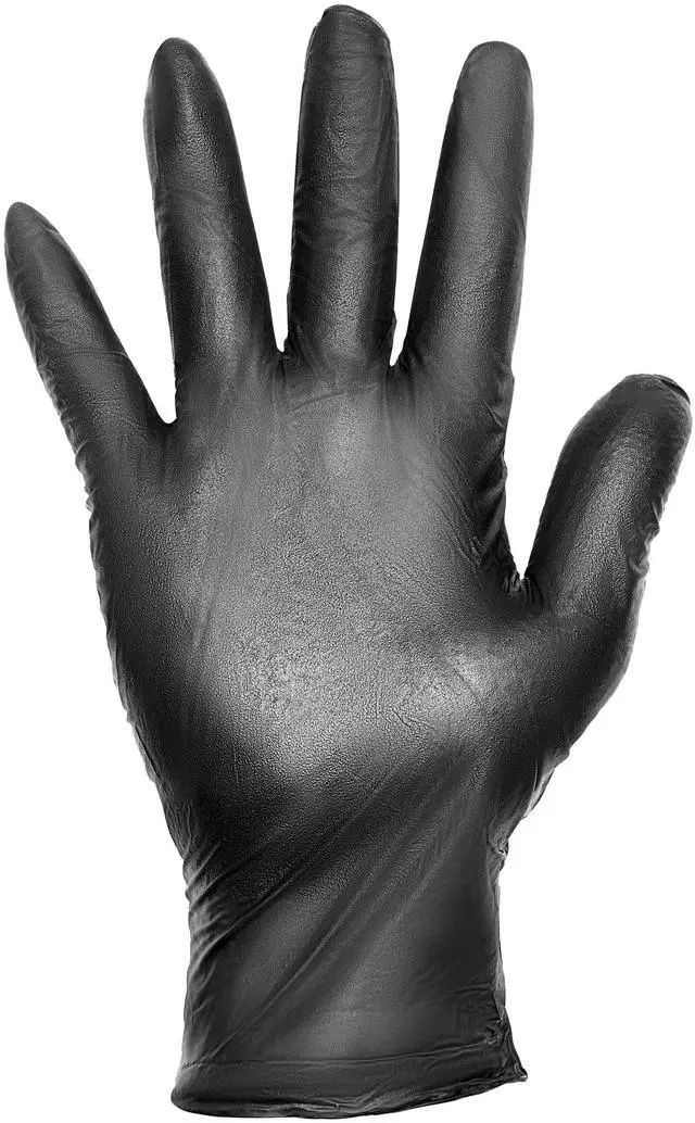 Main image of (3 pack) Grease Monkey Disposable Nitrile Gloves, Black, Latex Free, Large, 20 Count