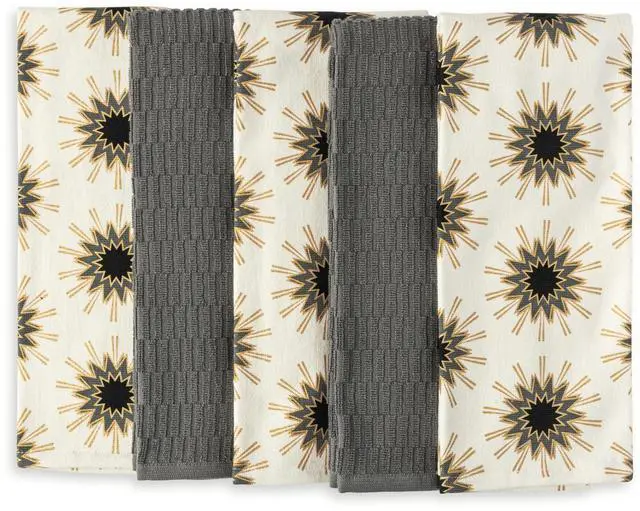 Alt view image 5 of 5 - Thyme & Table Starburst Kitchen Towel Set, 5-Pack, 16 x 28 Inches