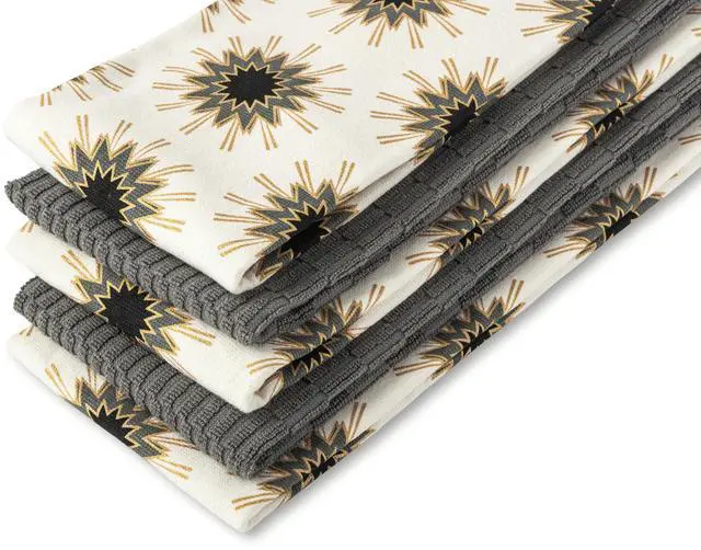 Alt view image 4 of 5 - Thyme & Table Starburst Kitchen Towel Set, 5-Pack, 16 x 28 Inches