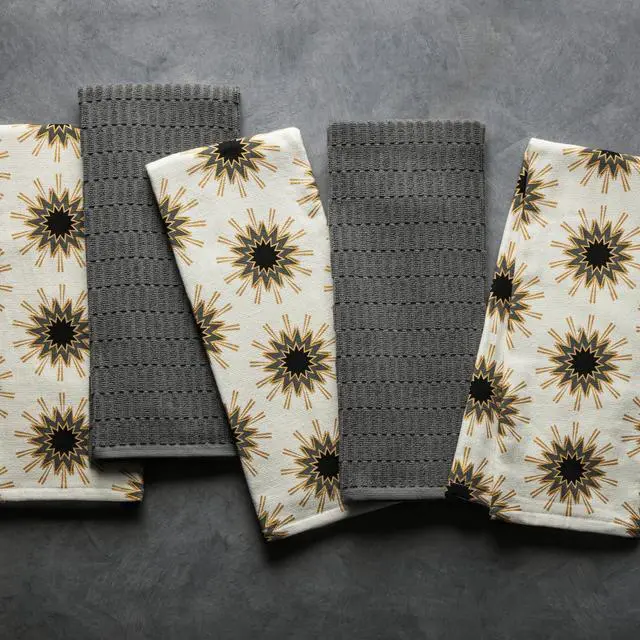 Alt view image 3 of 5 - Thyme & Table Starburst Kitchen Towel Set, 5-Pack, 16 x 28 Inches