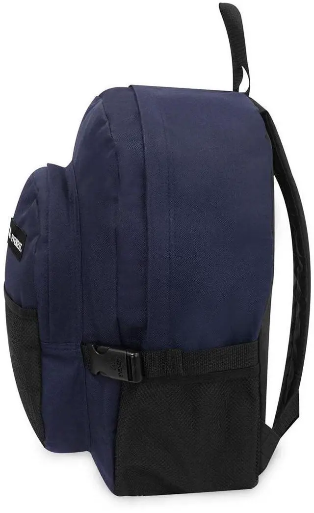 Main image of Everest Backpack with Front Mesh Pocket, Navy Blue Black