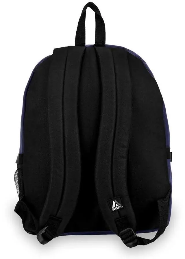 Alt view image 4 of 4 - Everest Backpack with Front Mesh Pocket, Navy Blue Black