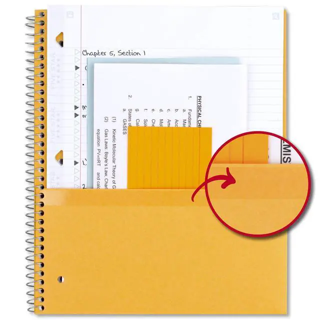 Alt view image 5 of 6 - Five Star Spiral Notebook Plus Study App 1 Subject College Ruled 8 12 x 11 Black