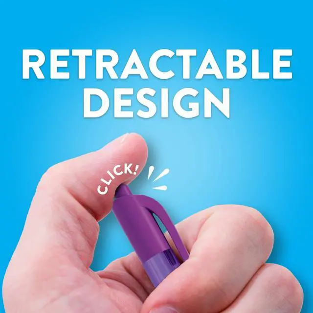 Main image of Paper Mate InkJoy 100RT Retractable Ballpoint Pens, Medium Point, Black, 16 Count