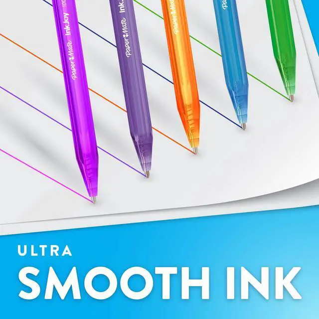 Alt view image 2 of 6 - Paper Mate InkJoy 100RT Retractable Ballpoint Pens, Medium Point, Black, 16 Count