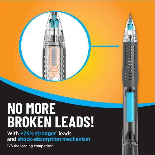Alt view image 2 of 6 - BIC Break Resistant Mechanical Pencils, No. 2, School Supplies, 0.7 mm, 2-Count