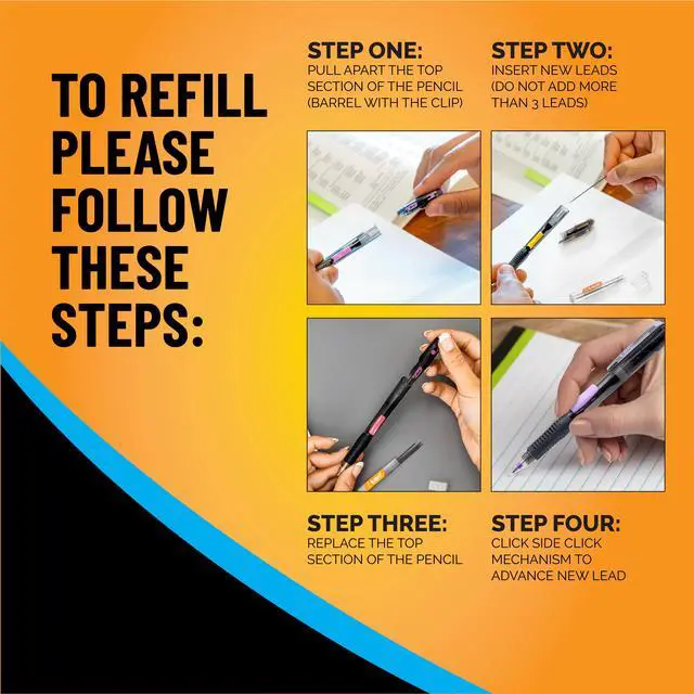 Alt view image 5 of 6 - BIC Break Resistant Mechanical Pencils, No. 2, School Supplies, 0.7 mm, 2-Count