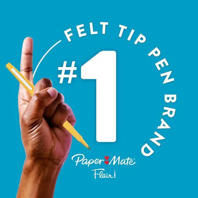 Alt view image 5 of 6 - Paper Mate Flair Felt Tip Pens, #1 Teacher Choice, Medium Point 0.7mm, Assorted Colors, 6 Count